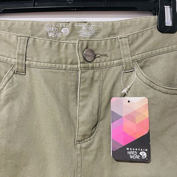 NWT Women's Mountain Hardwear Twill Ankle Jeans Army Green Size 8 - Picture 5 of 9
